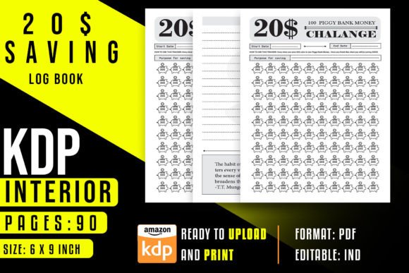 Download $20 Savings Challenge Tracker - Premium Resources