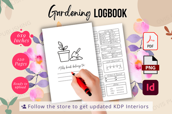 Download Gardening Log Book - Ready to Upload - Log book Collection