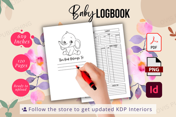 Download Baby Log Book | Ready to Upload KDP File - Log book Collection